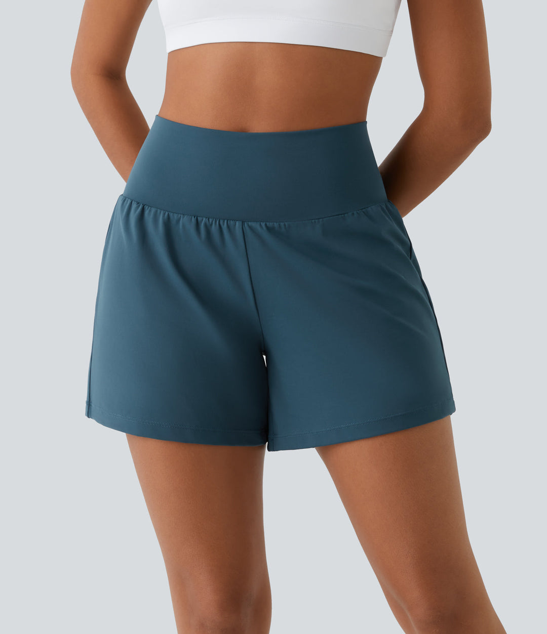 Hiliri™ | 2-in-1 yoga shorts with high waist, back pocket and side pocket