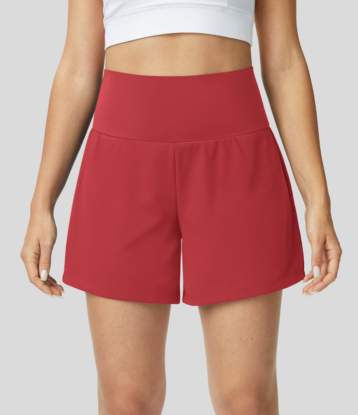 Hiliri™ | 2-in-1 yoga shorts with high waist, back pocket and side pocket