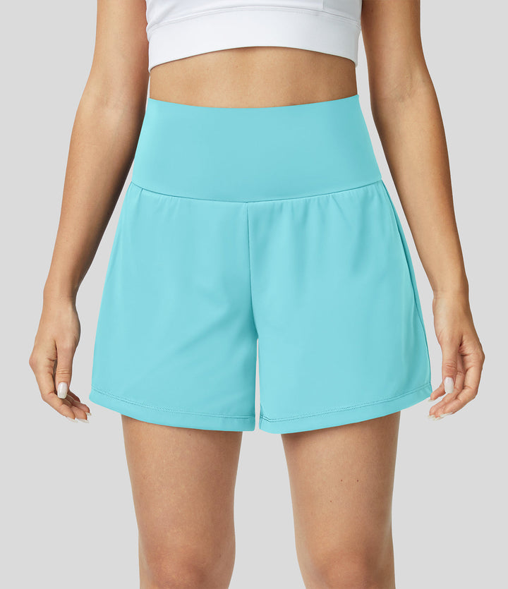 Hiliri™ | 2-in-1 yoga shorts with high waist, back pocket and side pocket