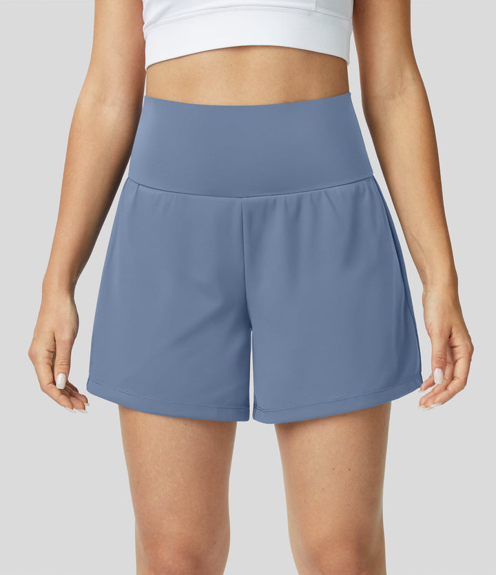 Hiliri™ | 2-in-1 yoga shorts with high waist, back pocket and side pocket